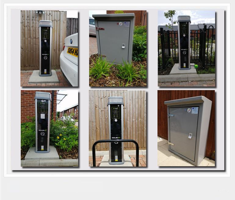 British Solar Power Charging Pedestals